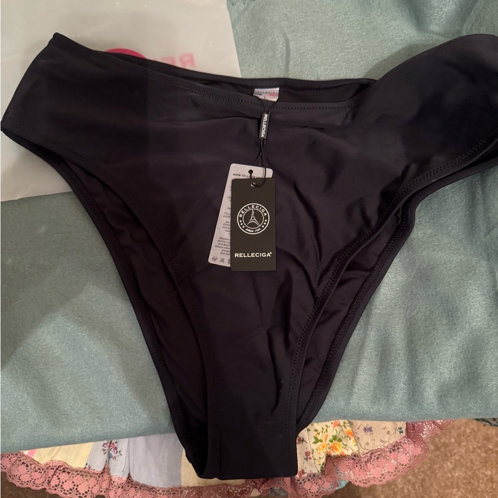 Black High Waisted Bikini Bottoms